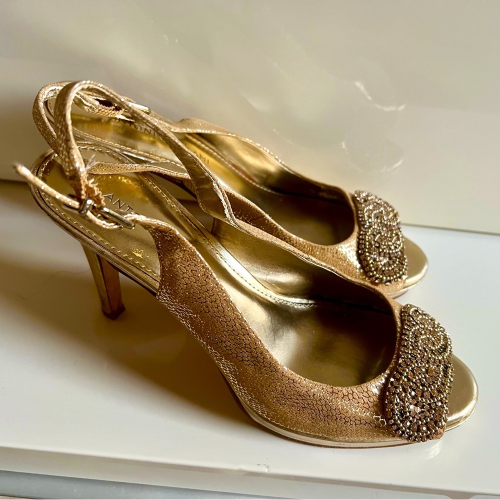 Antonio Melani Sierra Sling Back Jeweled Heels